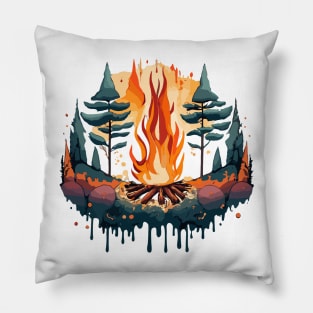 Ethereal Campfire Pillow