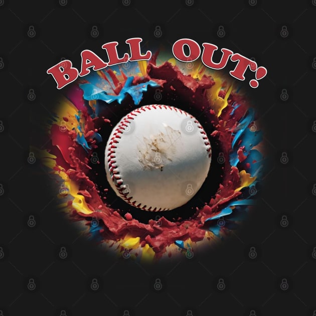 Ball Out Baseball by ToochArt