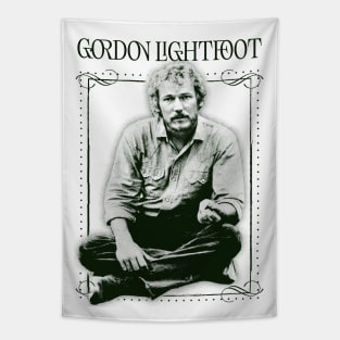 Gordon Lightfoot == Retro Style Fan Design Tapestry