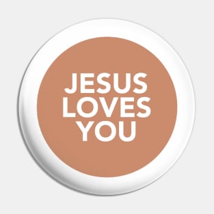 jesus loves you (rust) Pin