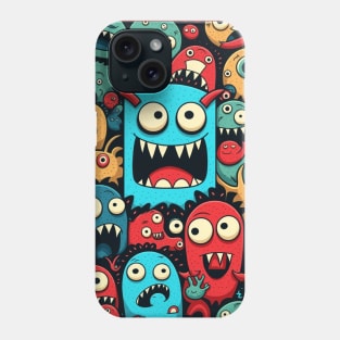 Cartoon Little Monster Design for Boys Men Phone Case