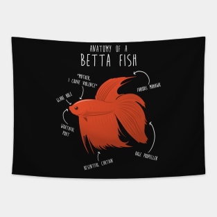 Betta Fish Anatomy Tapestry