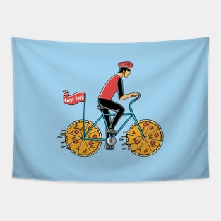 Pizza Bicycle Tapestry