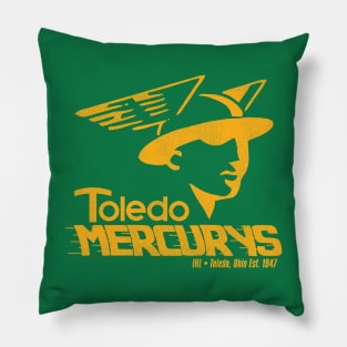 Defunct Toledo Mercurys Hockey Team Pillow