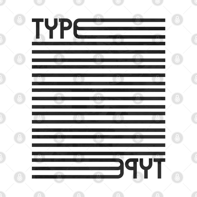 Type Stripes (Black) by John Uttley