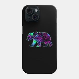 Neon Electric Bear Phone Case