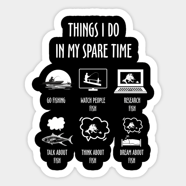 Things I Do In My Spare Time Car | Sticker