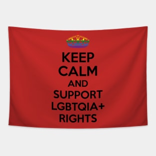 Keep Calm and Support LGBTQIA Rights Tapestry