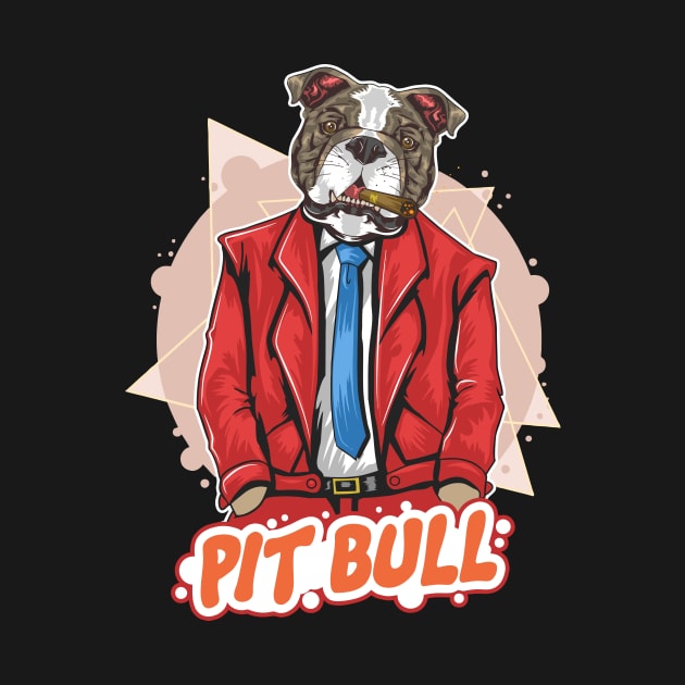 Pit bull dog boss by endi318