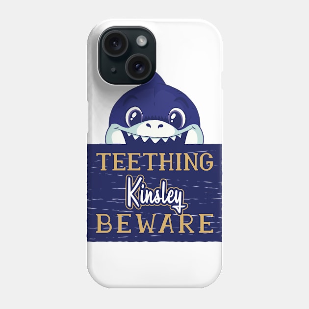 Kinsley - Funny Kids Shark - Personalized Gift Idea - Bambini Phone Case by Bambini