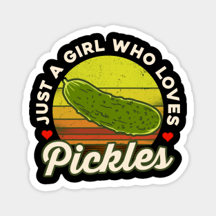 Just a Girl Who Loves Pickles Magnet