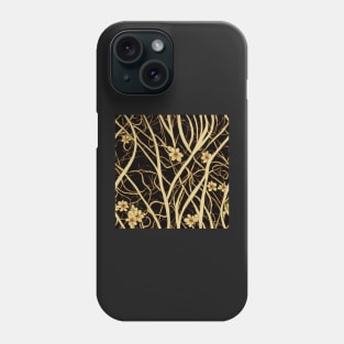 Vintage Florals Brown Sepia Neutral Abstract Design Phone Case