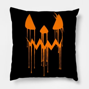 Dripping Pumpkin Smile Pillow