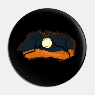 Night cave atmosphere illustration Pin