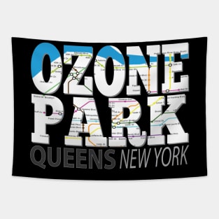 Fun Cool Ozone Park Queens New York with Subway Map Tapestry