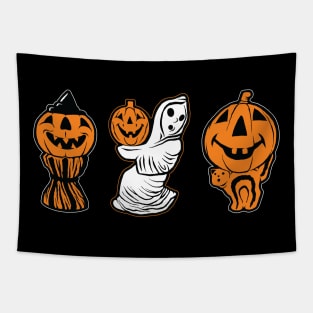 Vintage Halloween Blowmolds Tapestry