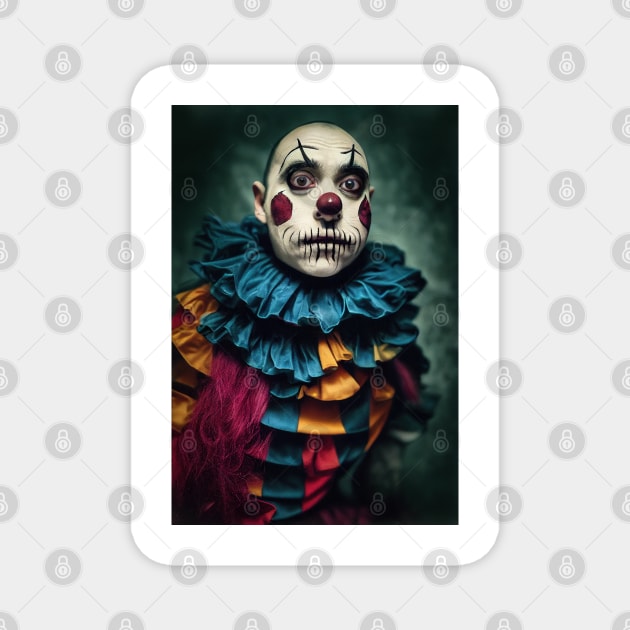 A Creepy, Scary Clown Magnet by daniel4510