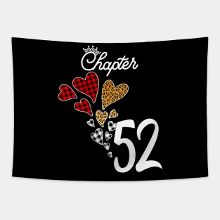 Chapter 52 Years 52th Birthday Leopard Buffalo Plaid Gift T-Shirt Tapestry