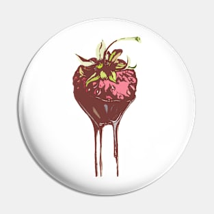 Strawberry in chocolate Pin