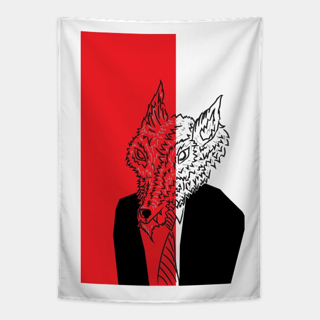 Wolf in Men's Clothing 1 Tapestry by riomarcos