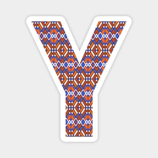 Monogram Letter Y- geometric pattern Magnet