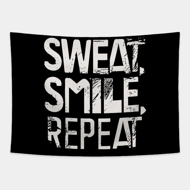 Grungy Fitness Motivation T-Shirt | Unisex Workout Apparel | Unique Funny Healthy Life Gift Idea for Sports Enthusiasts Tapestry by Indigo Lake