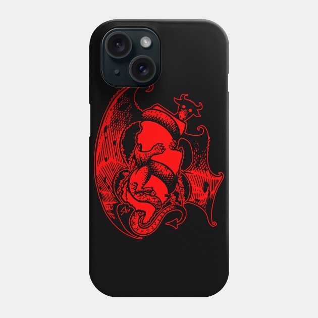 Red Jersey Devil Phone Case by NickShev