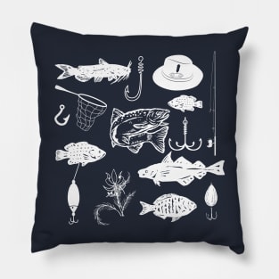 Fishing Doodles Pillow