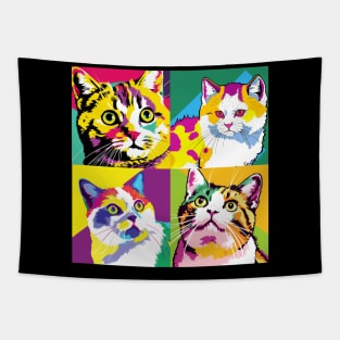 Munchkin Cat Pop Art - Cat Lover Gift Tapestry