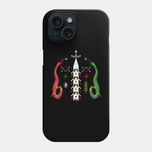 Damballah Aida Wedo Red Green Serpents Voodoo Veve Phone Case