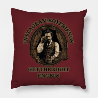 Funny philosophical Friedrich Engels dark design - Instagram Boyfriends Meme Pillow