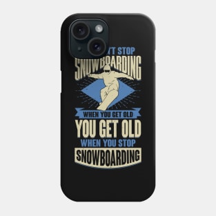 Snowboarding Grandpa Snowboarder Old Man Gift Phone Case