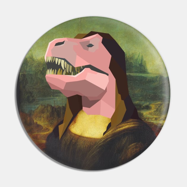 T-rex Gioconda Monna Lisa Pin by RobyL