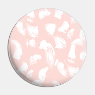 White over Blush Brushtroke Dots Pin