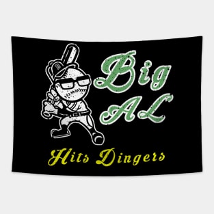 Big Al Hits Dingers T-shirt Funny Baseball Little Tee Tapestry