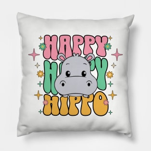 Happy Hippo Groovy Pillow