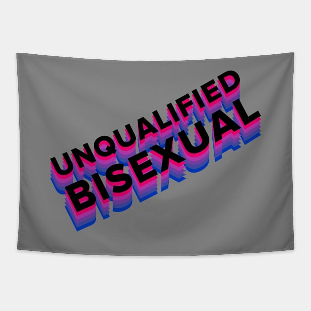 UNQUALIFIED BISEXUAL biflag B Tapestry by anomalyalice