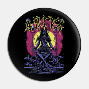 Lord Shiva Deathcore Style Dark Art Tee: Divine Aggression Pin