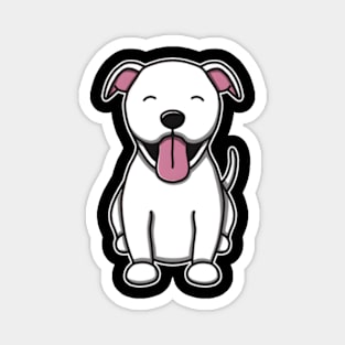 White Pitbull Magnet