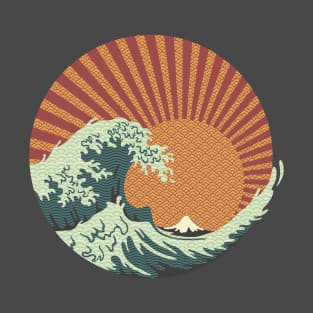 Kanagawa Wave Japanese Patterns by Tobe Fonseca T-Shirt