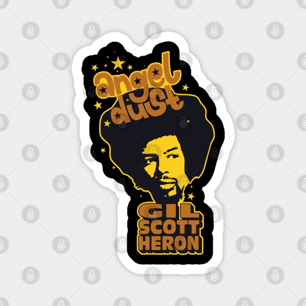 Gil Scott-Heron 'Angel Dust' Logo for Shirts & Apparel | Tribute to the Legendary Artis Magnet by Boogosh