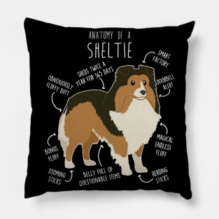 Sheltie Shetland Sheepdog Anatomy Pillow