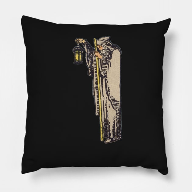 The Hermit Tarot Figure Pillow by aeolia