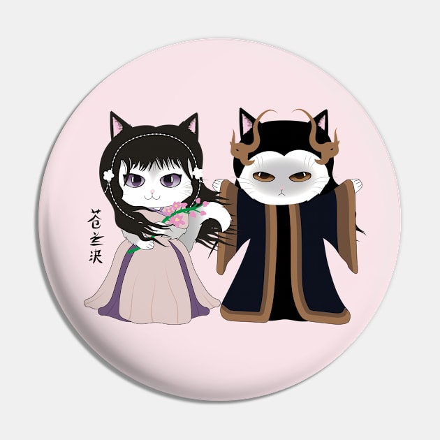 Love Between Fairy And Devil Cats Pin by akwl.design