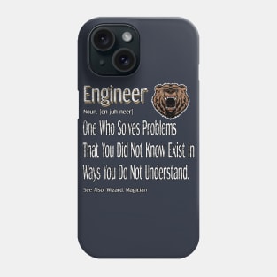 Funny Engineer Definition Awesome Engineering Gift For Bear Lovers Phone Case