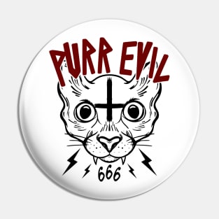 PURR EVIL - SATANIC CAT - OCCULT CAT - FUNNY CAT OCCULT Pin