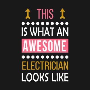 Electrician Job Awesome Looks Cool Funny Birthday Gift T-Shirt