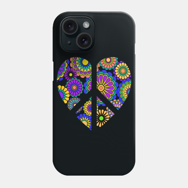 Hippy Flower Peace and Love Phone Case by AlondraHanley