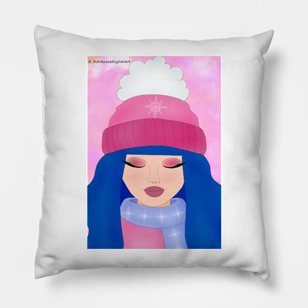 Winter Portrait Pillow by blackrosexx