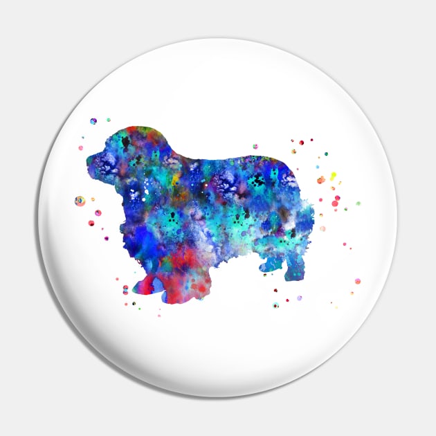 Clumber Spaniel Pin by RosaliArt